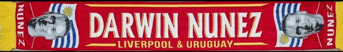 Liverpool Darwin Nunez Player Woven Scarf  - Liverpool & Uruguay