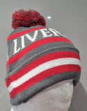 Liverpool Grey, White and Red Bobble Hat
