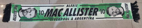 Liverpool Alexis Mac Allister  Player Woven Scarf - No10 - Green and White
