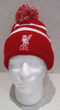 Liverpool FC Official Red and White Breakaway Bobble Hat - Adult