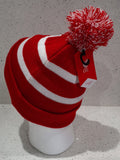 Liverpool FC Official Red and White Breakaway Bobble Hat - Adult