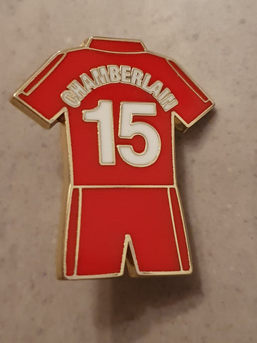 Liverpool CHAMBERLAIN No.15 Home Kit Pin Badge
