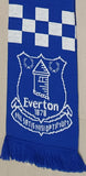 Everton FC Official Royal Blue and White Check Design Scarf