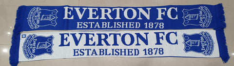 Everton FC Official Est 1878 Reversible Royal and White Scarf