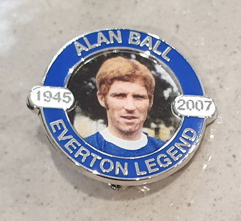 Everton FC Official Alan Ball Pin Badge - Everton Legend