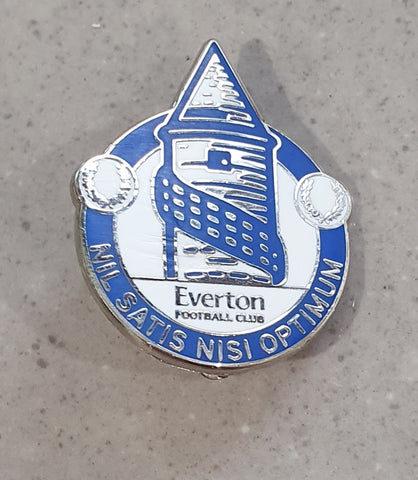 Everton Tower Pin Badge - Blue and White