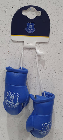 Everton FC Official Hanging Boxing Gloves - Royal with White Crest