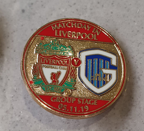 Liverpool V Genk Matchday Badge - Season 19/ 20