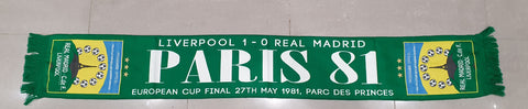 Liverpool V Real Madrid Euro Cup Final Paris 1981 Woven Scarf