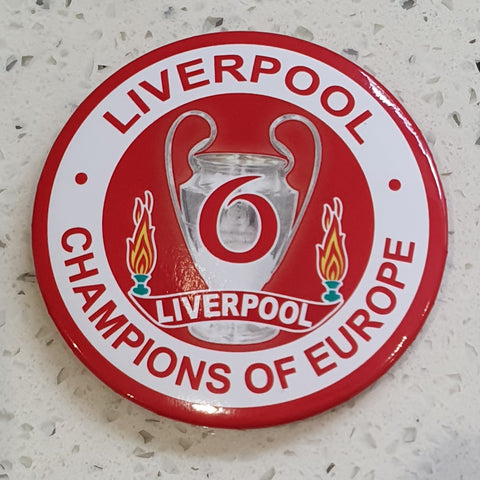 Liverpool Magnet/ Bottle Opener - Champions of Europe 6 Times