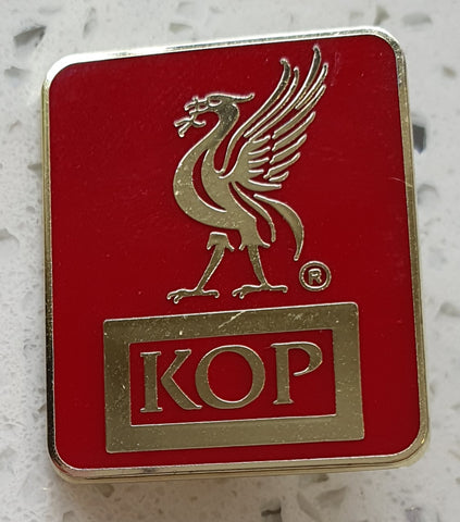 Liverpool FC Official Pin Badge - Liverbird KOP - Red and Gold