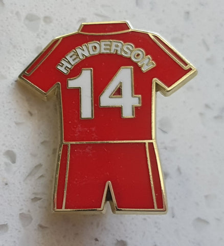 Liverpool Jordan HENDERSON No.14 Home Pin Badge