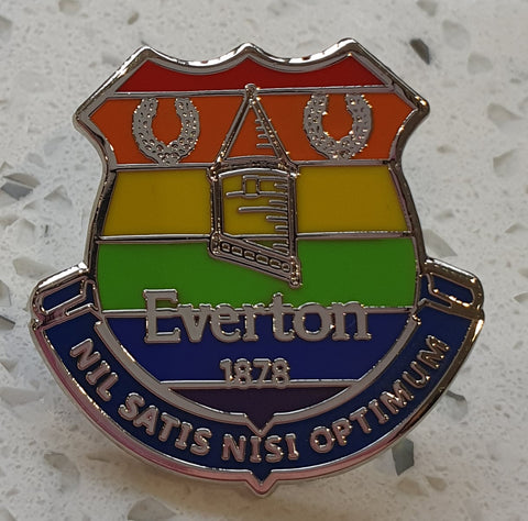 Everton FC Official Pride Club Crest Pin Badge