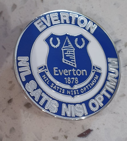 Everton FC Official Nil Satis Nisi Optimum Pin Badge