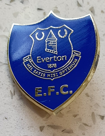 Everton FC Official Blue Crest Shield Pin Badge