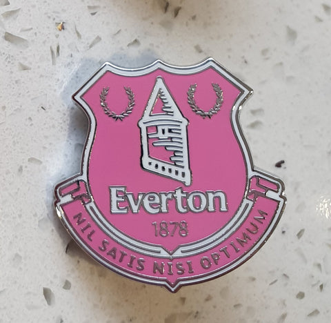 Everton FC Official Small Pink Club Crest Pin Badge
