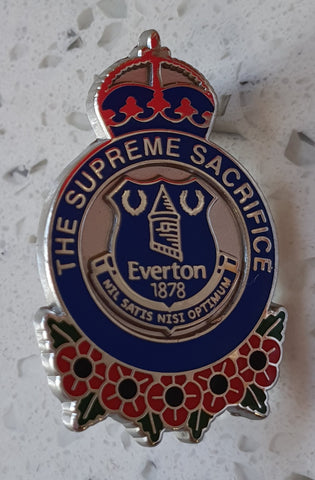 Everton FC Poppy Pin Badge - The Supreme Sacrifice