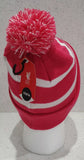 Liverpool FC Official Pink and White Brand Breakaway Bobble Hat - Children