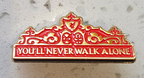 Liverpool FC Official Pin Badge - Shankly Gates - You'll Never Walk Alone - Red