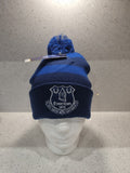 Everton FC Official Navy & Royal Breakaway Bobble Hat - Adult