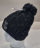 Everton Official ETC Sherpa Fleece Lined Woolen Bobble Hat - Black