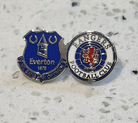 Everton / Rangers Pin Badge