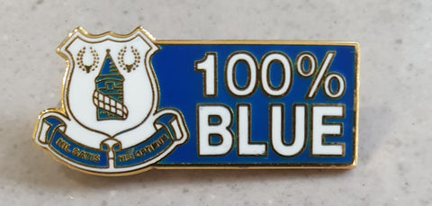 Everton FC 100% Blue Pin Badge - Blue and White