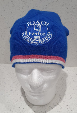 Everton FC Official Royal, White and Pink Ski Hat - Onesize