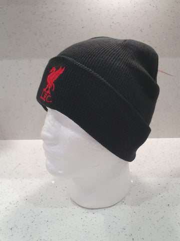 Liverpool FC Official Black Bronx Hat with Red Liverbird - Childrens