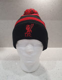 Liverpool FC Official Black and Red Breakaway Bobble Hat - Childrens