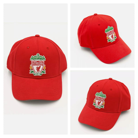 Liverpool FC Official Red Crest Baseball Cap - Adults