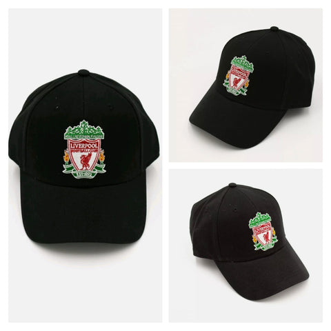 Liverpool FC Official Black Crest Baseball Cap - Adults