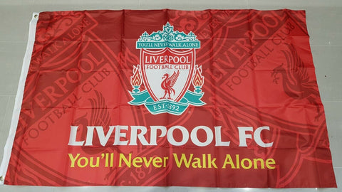 Liverpool FC Official You'll Never Walk Alone Flag/ Banner - Size 5ft x 3ft