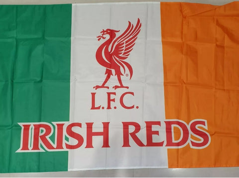 Liverpool FC Official Tri Colour Irish Reds Flag/ Banner - 5ft x 3ft