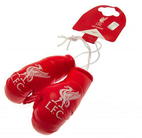 Liverpool FC Official Hanging Novelty Boxing Gloves - Red with White Liverbird